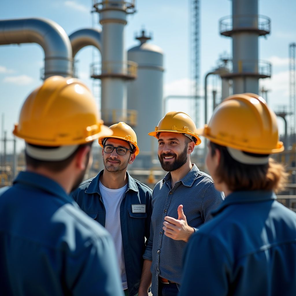 Visita técnica a refinería con estudiantes